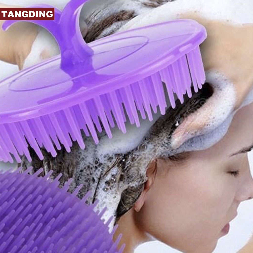 【COD Tangding】Bathroom Head Comb Brush Shampoo Comb Pet Bath Brush Supplies Plum-shaped Round Brush
