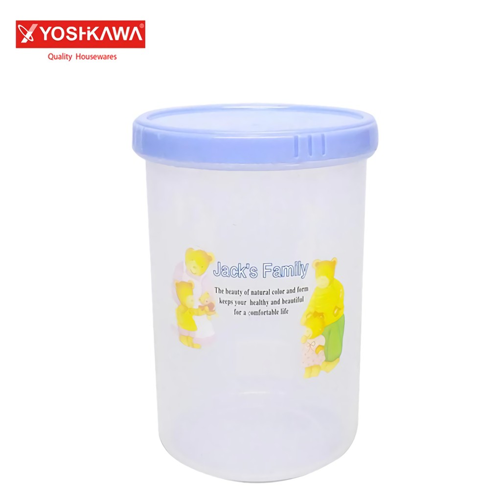 

YOSHIKAWA Toples Plastik 960 ML Food Container EVL-TX-16 Biru