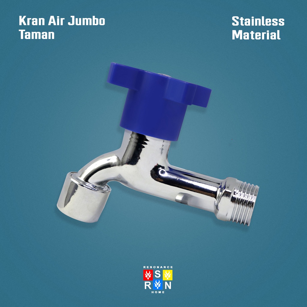 Kran Air Putar Baling Warna 1/2 Inch Stainless Steel Resonance Home