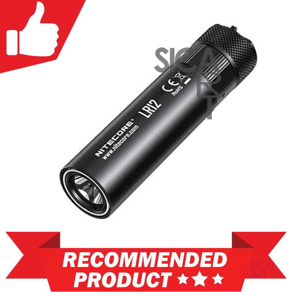 NITECORE LR12 Senter 2in1 Design Lipstick CREE XP-L HD V6 1000 Lumens