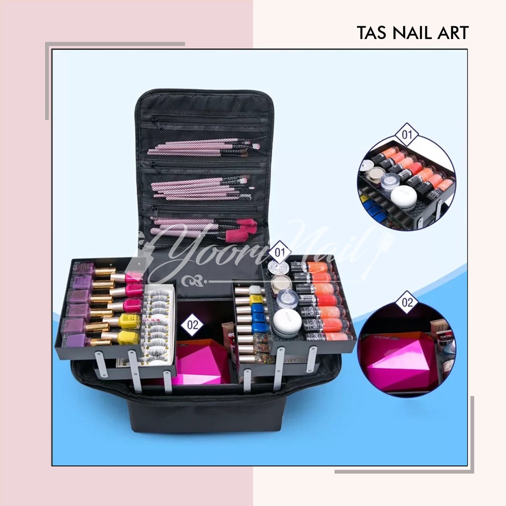 Tas nail art bag nailist bag koper nail art serbaguna waterproof