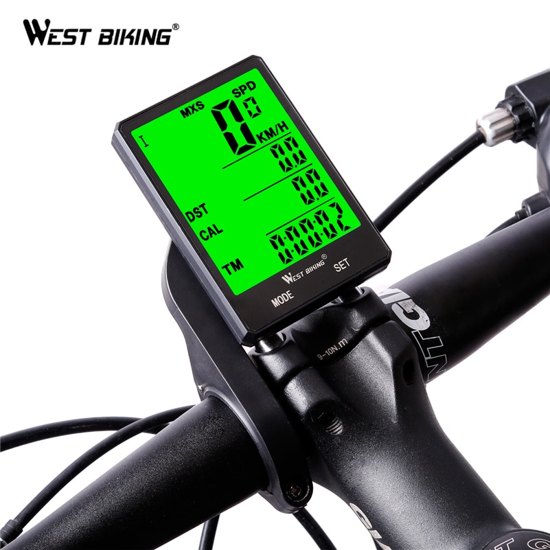 West Biking Speedometer Sepeda LCD 2.8 Inch Waterproof - B2-1-20 - Black