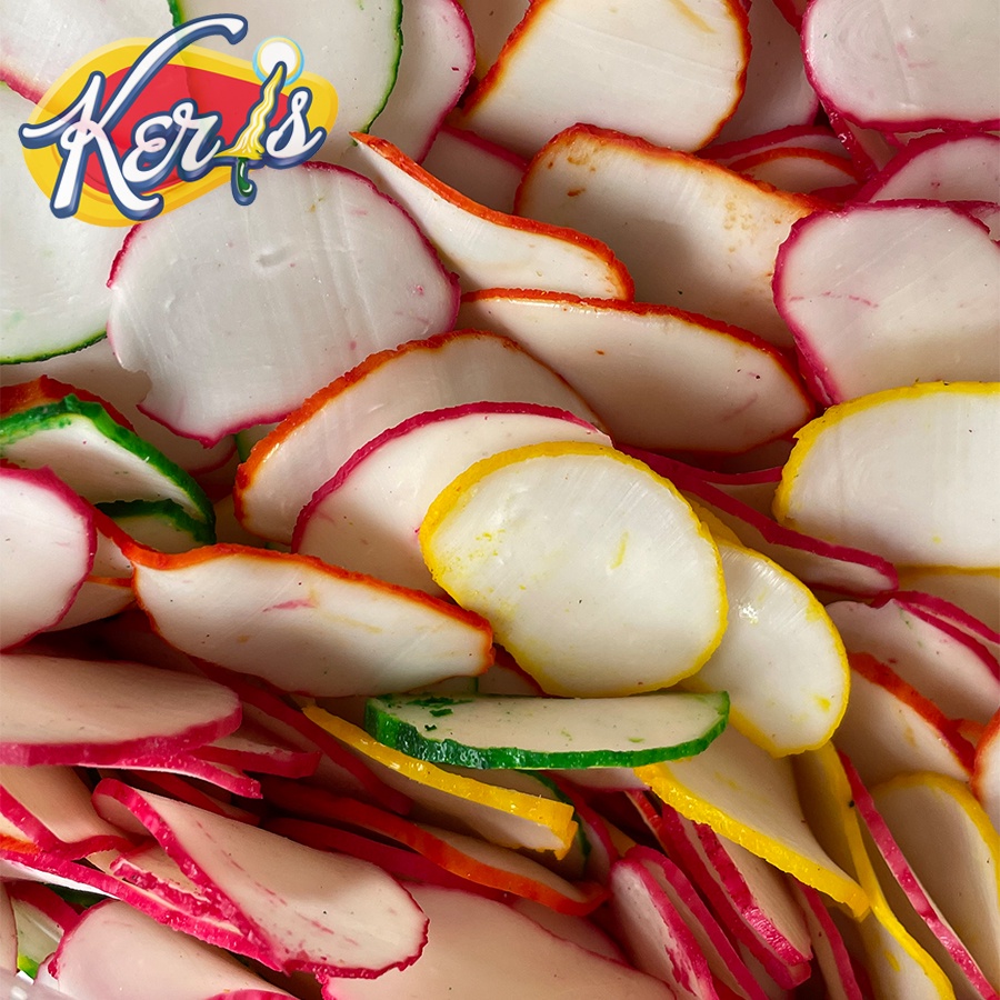 

Kerupuk Bawang Putih Bibir Keris 250gr / Kerupuk Irisan Bawang Bibir