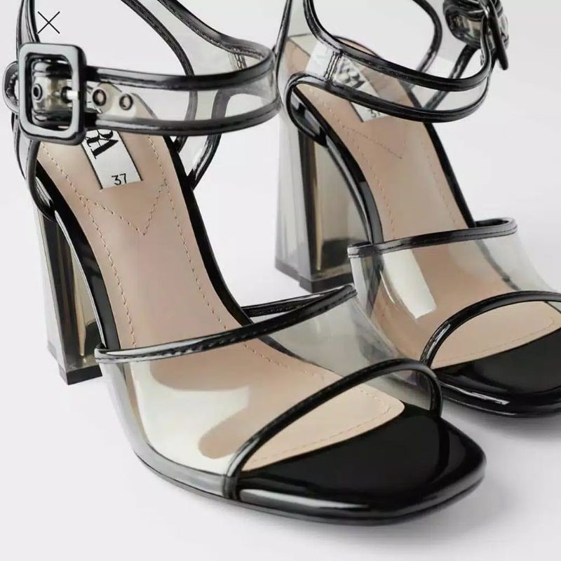 Zara Vinyl High Heels Sandal