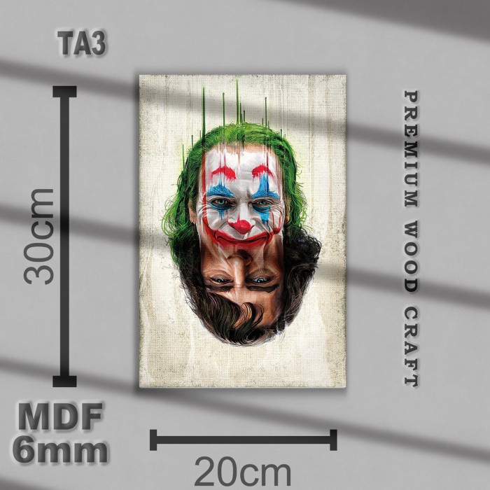 Poster MDF Joker Wall Decor - Hiasan Dinding Movie - Pajangan Dinding