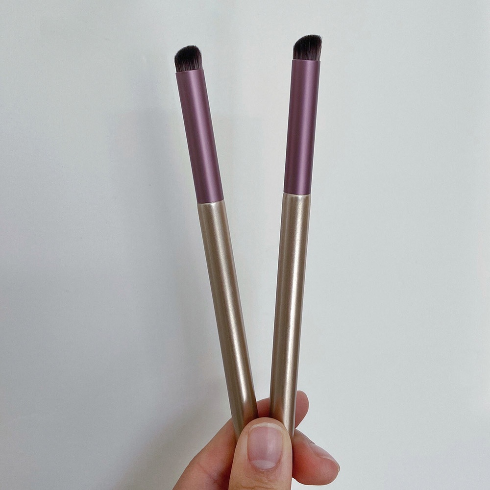 Brush Makeup Pendek Ujung Bulat Warna Anggur Untuk Concealer