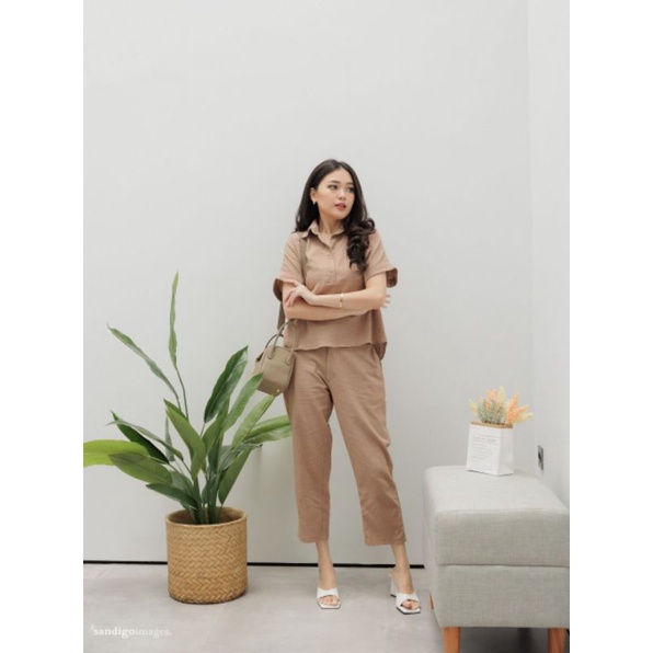 Alize linen set / baju santai baju kerja pakaian wanita keren