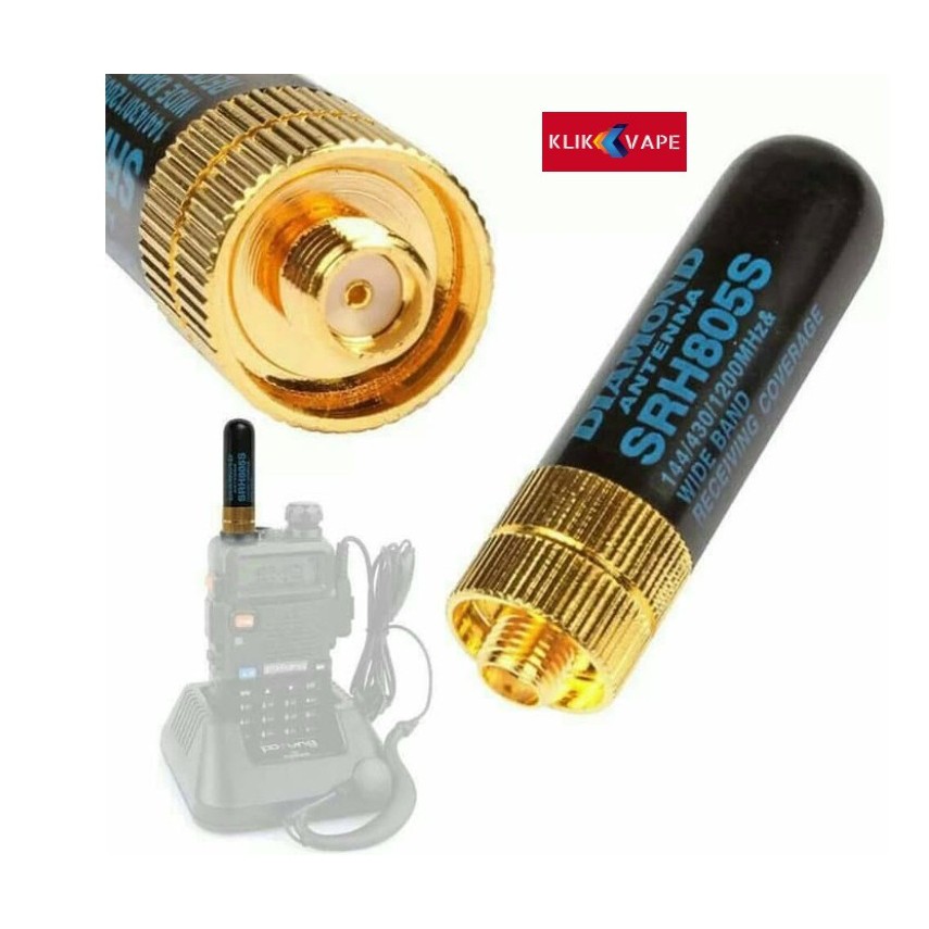 Antena HT Diamond SRH-805S SMA-F UHF VHF Dual Band Klikvapebandung