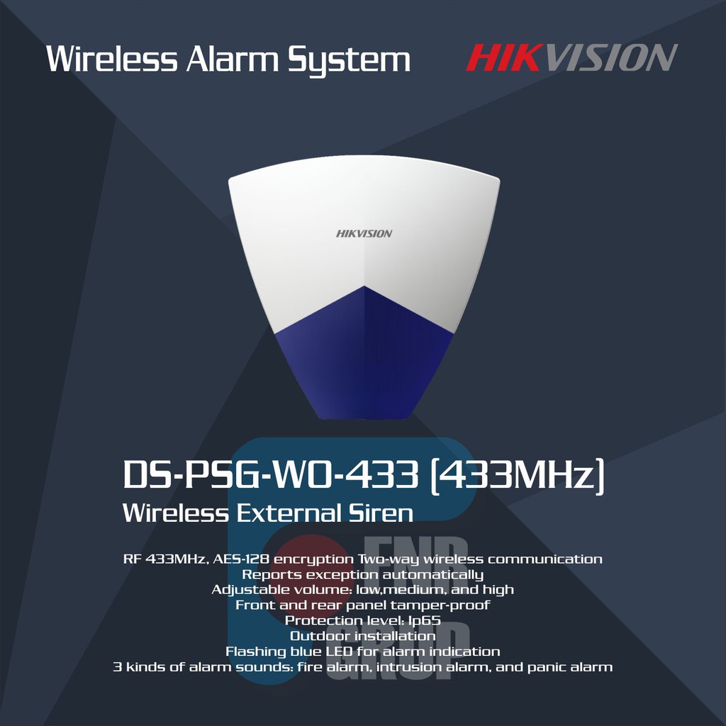 Hikvision Wireless External Siren DS-PSG-WO-433 (433MHz)