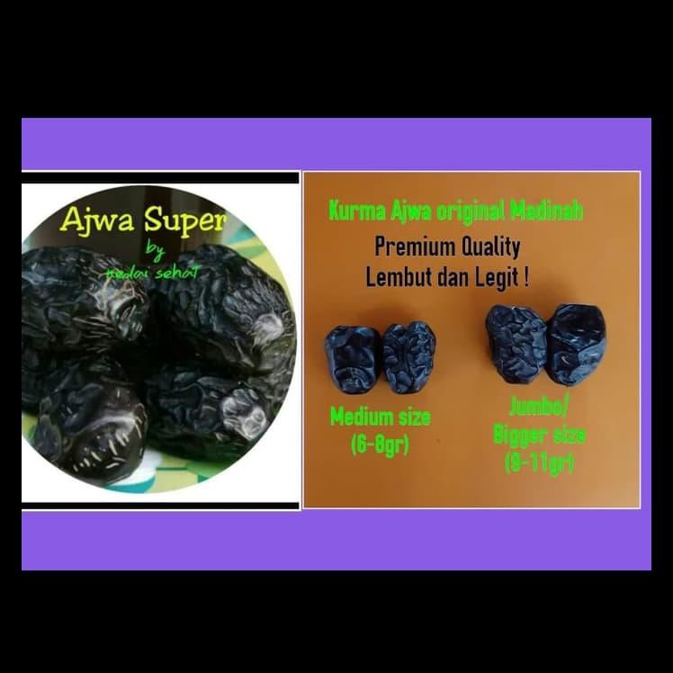 

READY STOK Kurma Ajwa al - Madinah ukuran Besar PROMOKode 1472