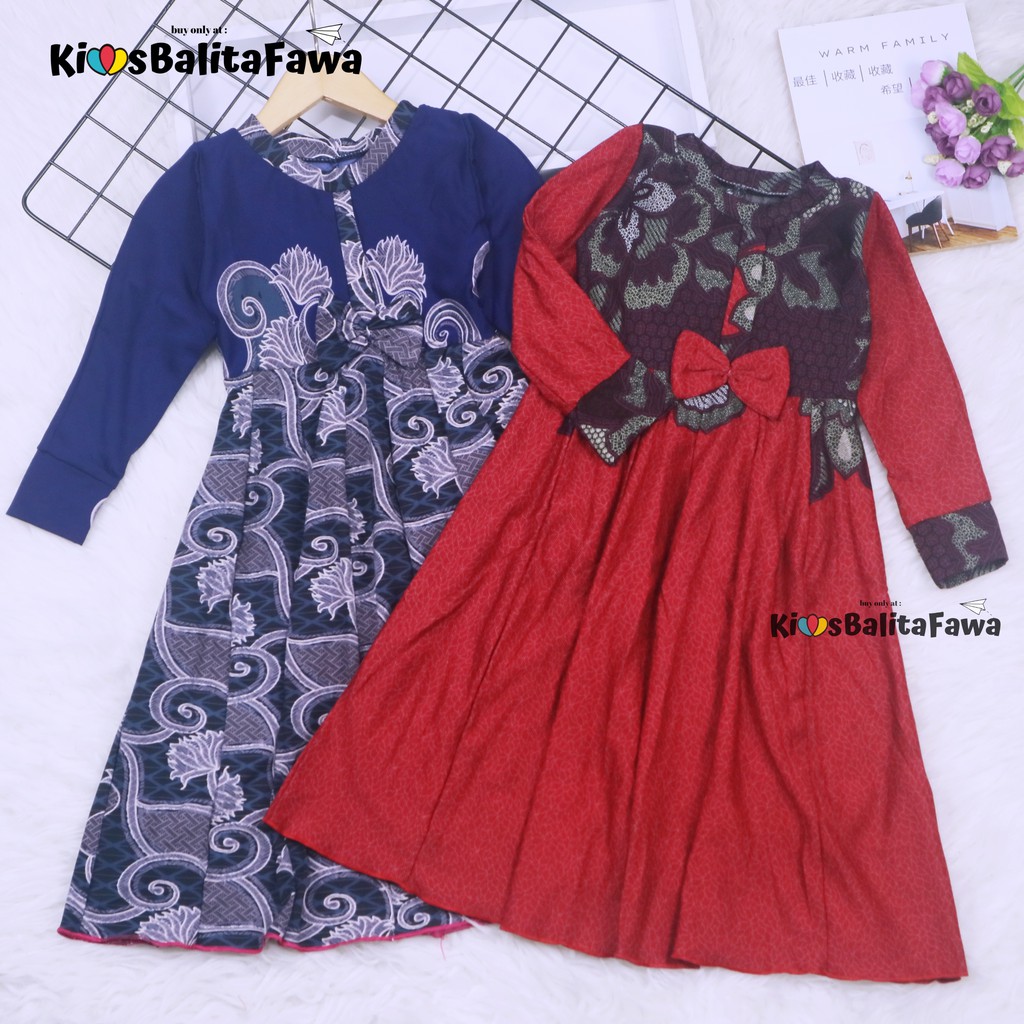 Gamis Pita Uk 2-3 Tahun / Gamis Anak Baju Murah Dress Muslim Ngaji Lengan Panjang Perempuan Cewek