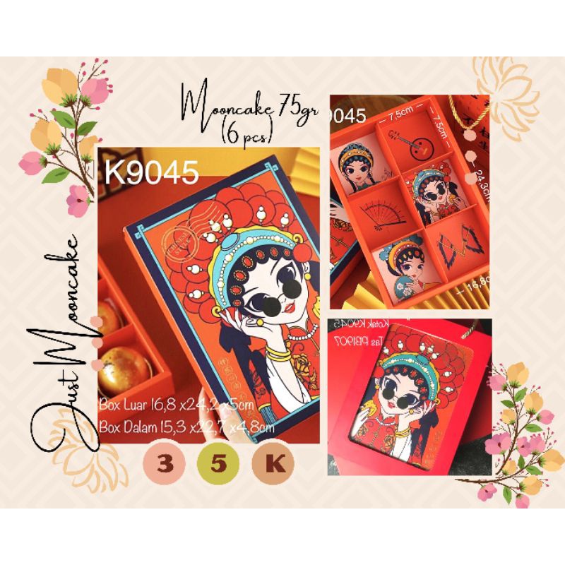 

Kotak Mooncake - Opera / Red Gold - 75gr - isi 6