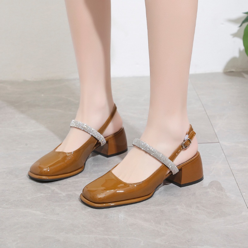 RYX - Monna Glitter Sepatu Heels Hak Tahu Wanita Fashion Casual / Jalan Jalan - Import Ori