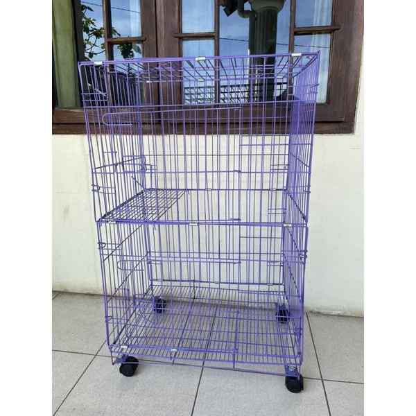 Kandang kucing 2 Tingkat 2 pintu