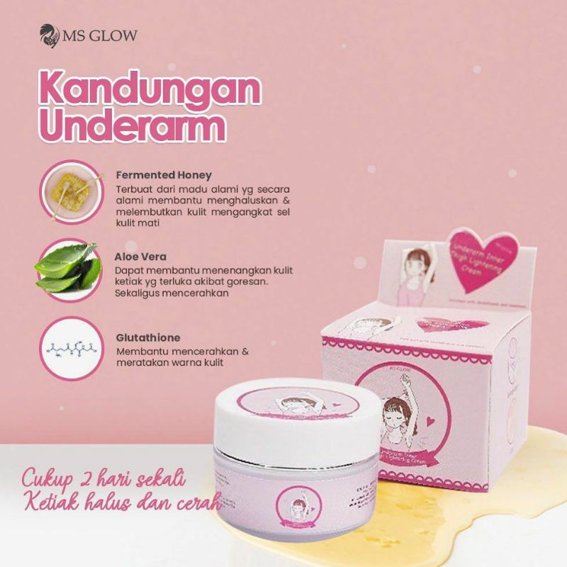 UNDERARM MS GLOW ORIGINAL, CREAM LIPATAN MS GLOW