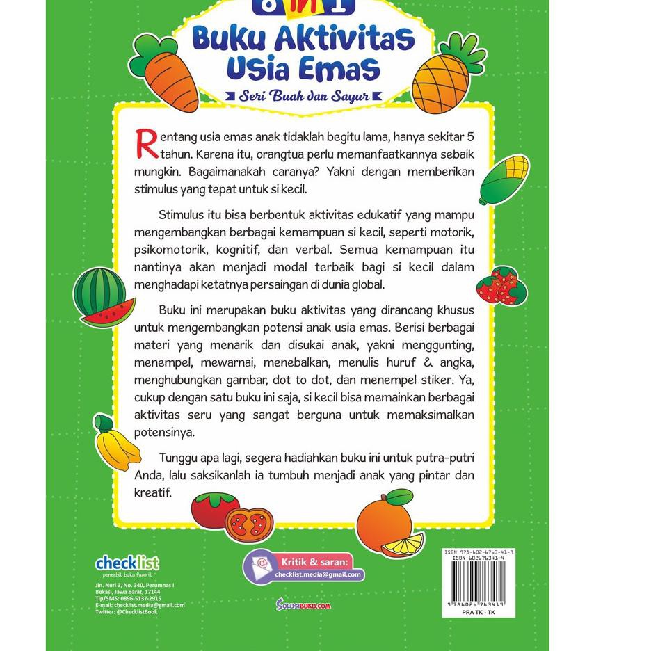 Terbaik Buku Paud Tk Buku Aktivitas Usia Emas Latihan Menulis Dot To Dot Sticker Stiker Menggunti