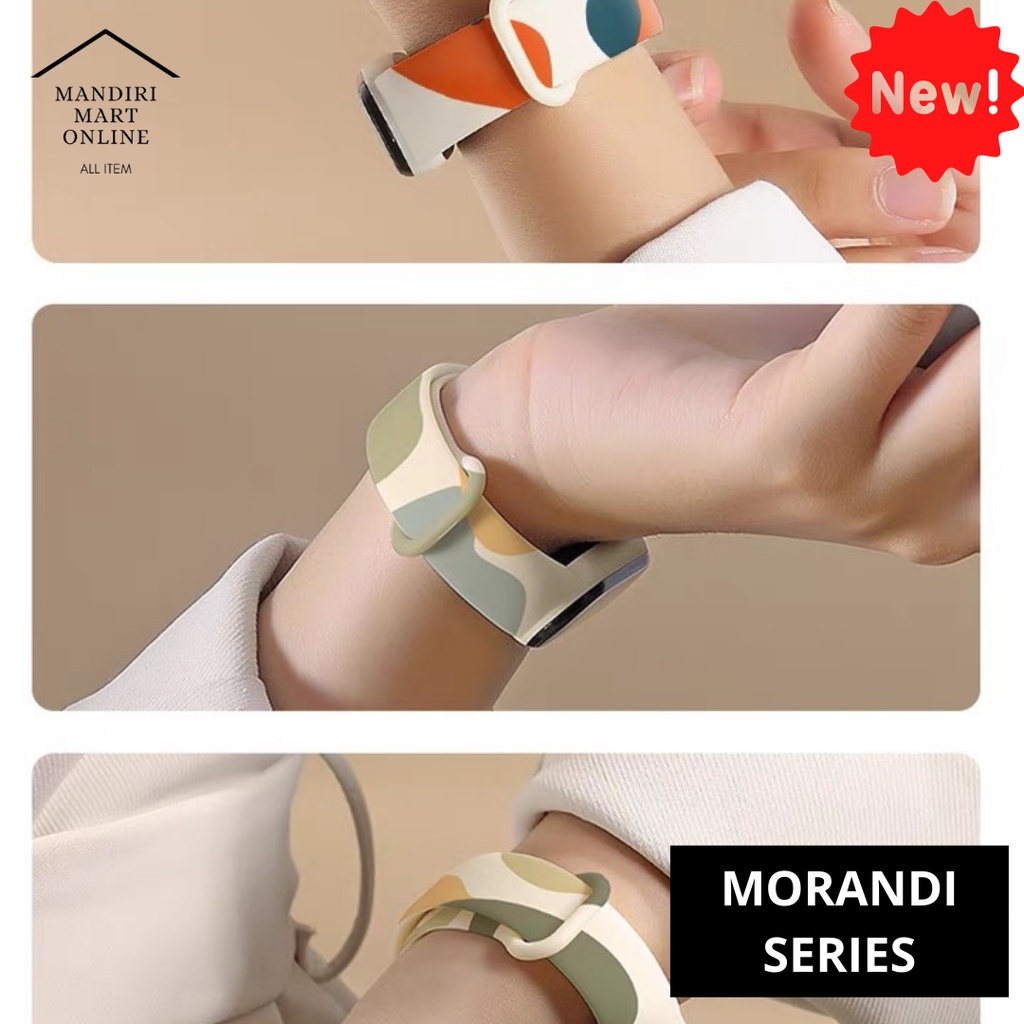 Strap Mi Band 3/4/5/6 MORANDI Strap Silicone Tali Pengganti Xiaomi Mi Band 3/4/5/6 MORANDI Series