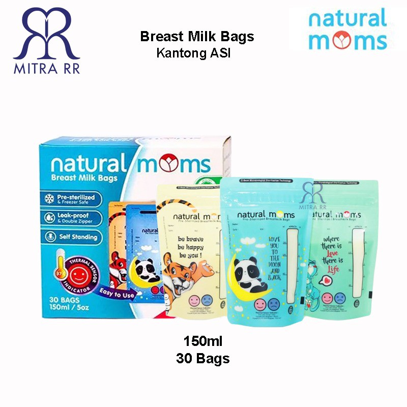 Natural Moms Breastmilk Storage Bags 100 Ml / 120 Ml / 150 Ml - Kantong Plastik ASI Natural Mom