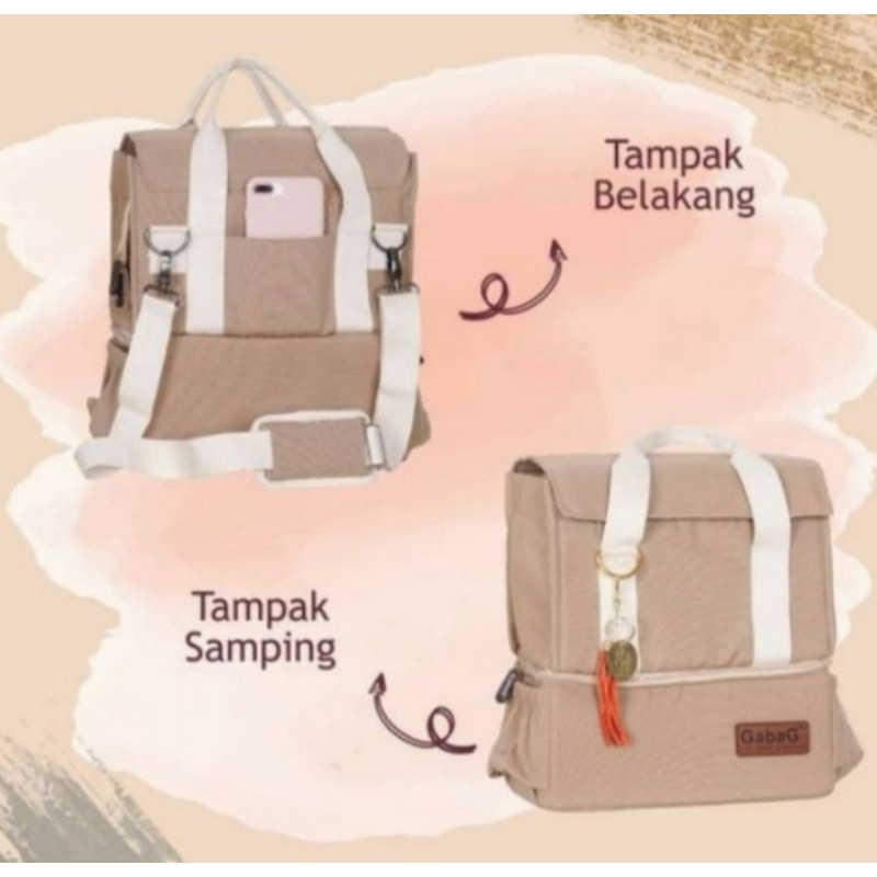 GABAG Executive Series Rose dan Caramel Cooler Bag Diaper Bag