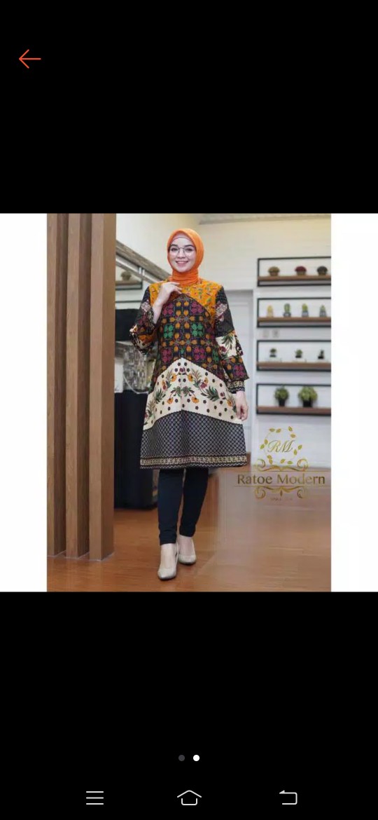 Tunik Batik Ratoe Modern Kode B01 Bhn Katun Batik Sinaran.