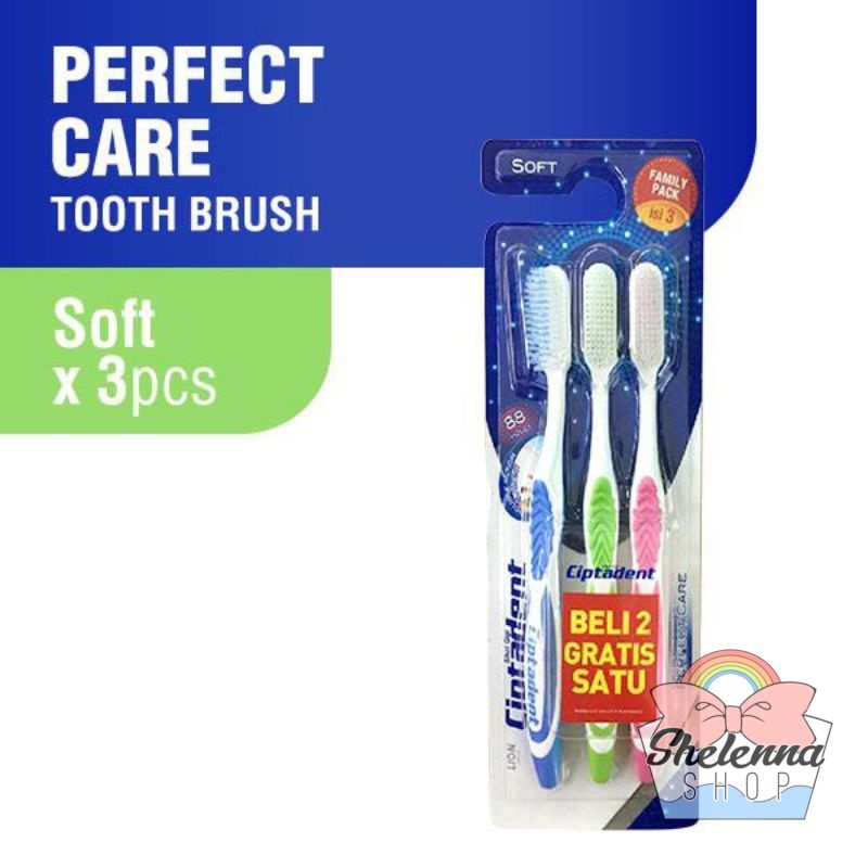 Ciptadent Sikat Gigi Perfect Care Soft / Diamond Clean isi 3pc