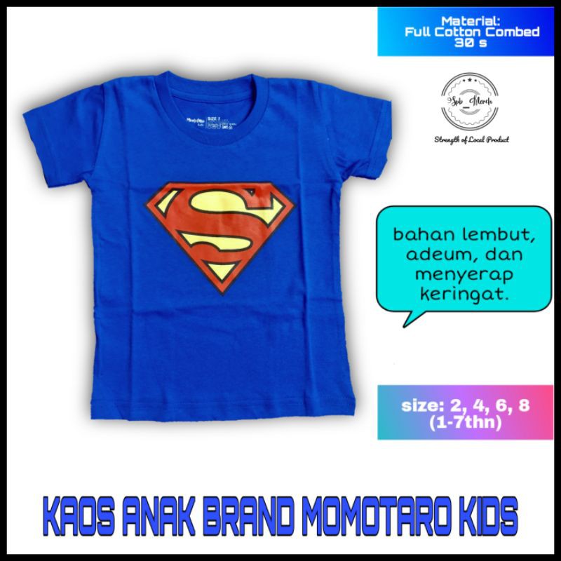 KAOS ANAK FULL COTTON 30S BRAND MOMOTARO KIDS