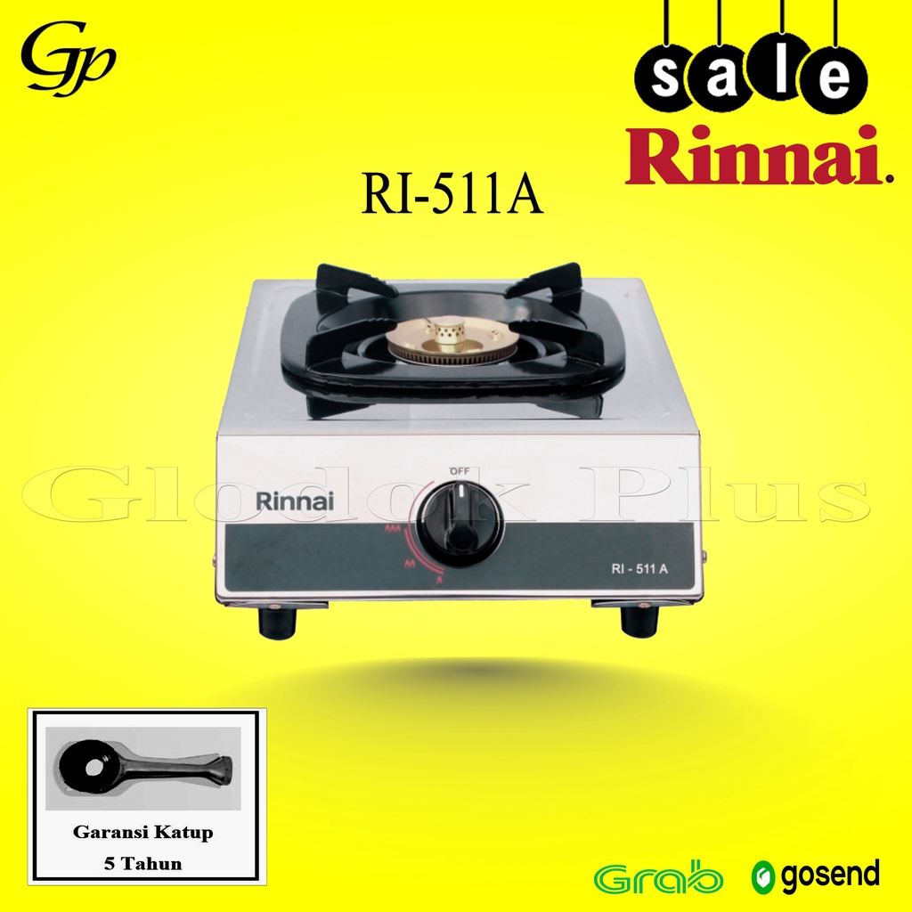 Rinnai RI-511A Kompor Gas 1 Tungku ri511a Stainless ri511 A rinai 511