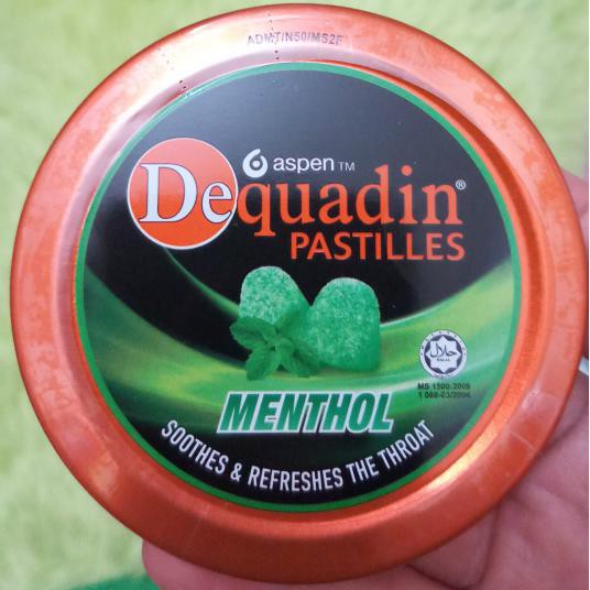 

[BISA BAYAR DITEMPAT] READY Dequadin Lozenges Menthol Pastilles Permen Herbal Tenggorokan