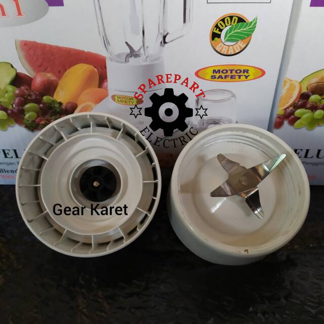 MOUNTING PISAU JUS + KARET SEAL BLENDER NATIONAL MIYAKO PISAU 4 GEAR KARET