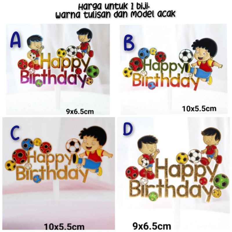 topper akrilik acrylic hiasan tusukan nasi tumpeng kue cake ulang tahun happy birthday karakter sepa