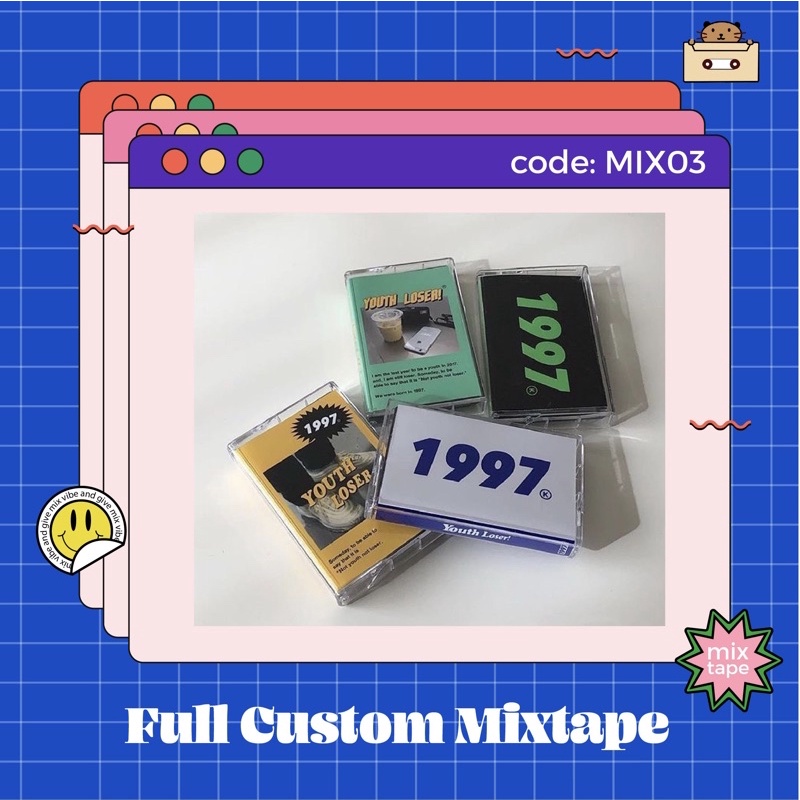 FULL CUSTOM DESIGN - MIXTAPE KASET PITA