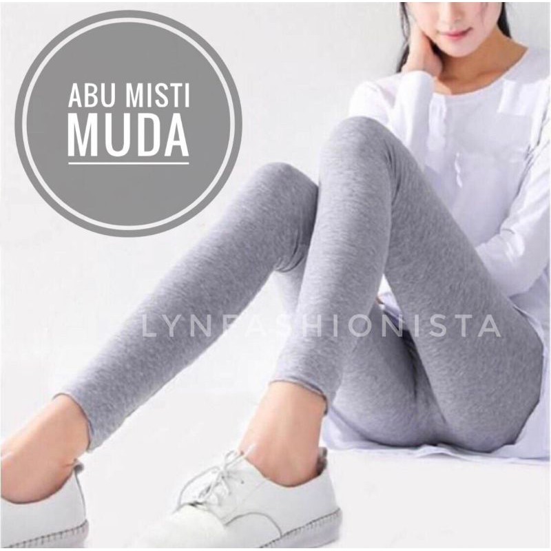 (4SIZE)LEGGING PANJANG WANITA KAOS SPANDEK RAYON GRADE A TEBAL ADEM