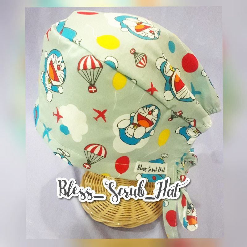 Topi Bedah / Nurse Cap/ Sugical cap/ Topi Motif/Doraemon