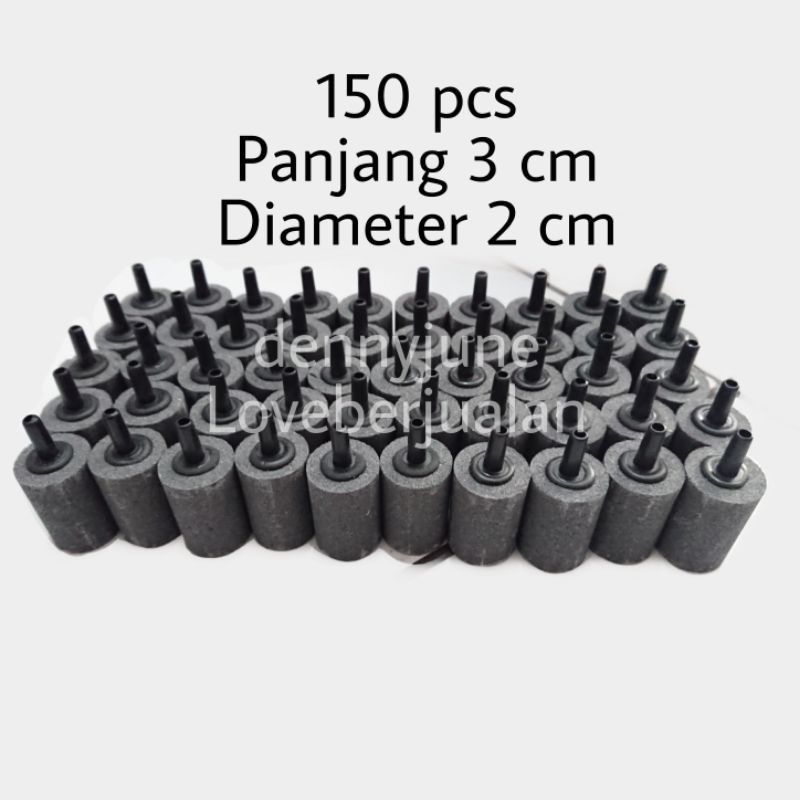 (150 pcs) Batu Gelembung Udara Mini Airstone 3cm Aquarium