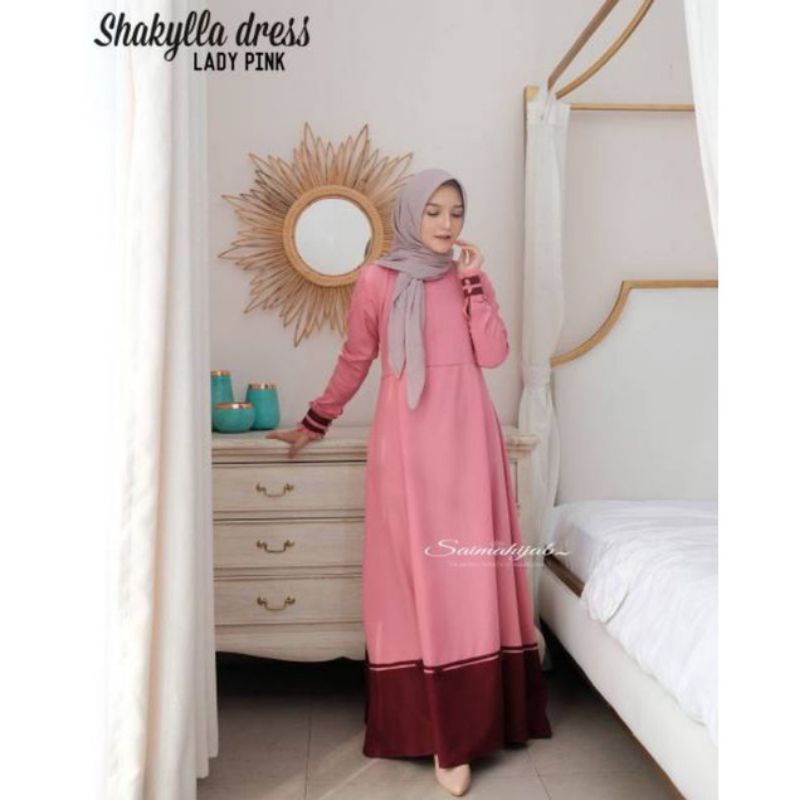 DRESS MUSLIM GAMIS SAIMA MAXY Gamis MOSCREPE Busui Remaja Terbaru Fashion Muslim