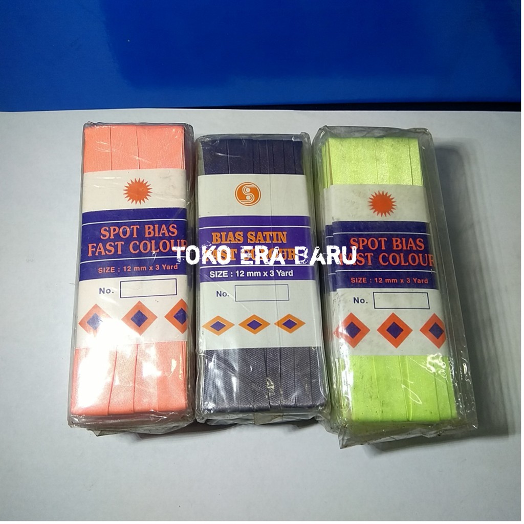 BISBAN BIAS TAPE POLOS BAHAN SATIN ISI 3 YARD