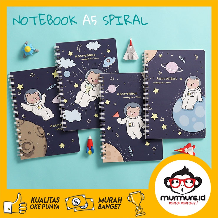

MURMURE.ID | PART 1 NOTEBOOK A5 BUKU TULIS SPIRAL BUKU CATATAN MOTIF LUCU AESTHETIC GARIS NOTE BOOK