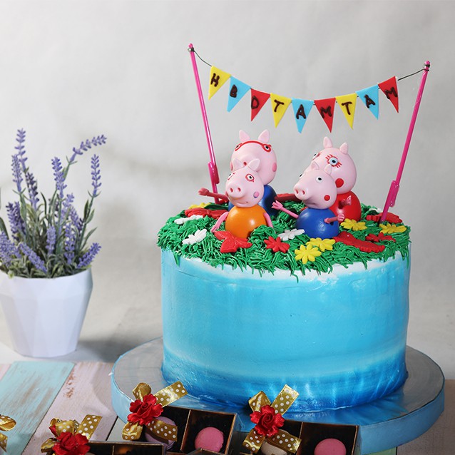 

Kue Ulang Tahun Peppa Pig / Diameter 20 cm / MOHON BACA KETERANGAN