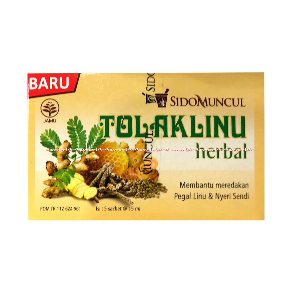 Sidomuncul Tolak Linu Herbal Tolaklinu Cair 5 Sachet Sido Muncu