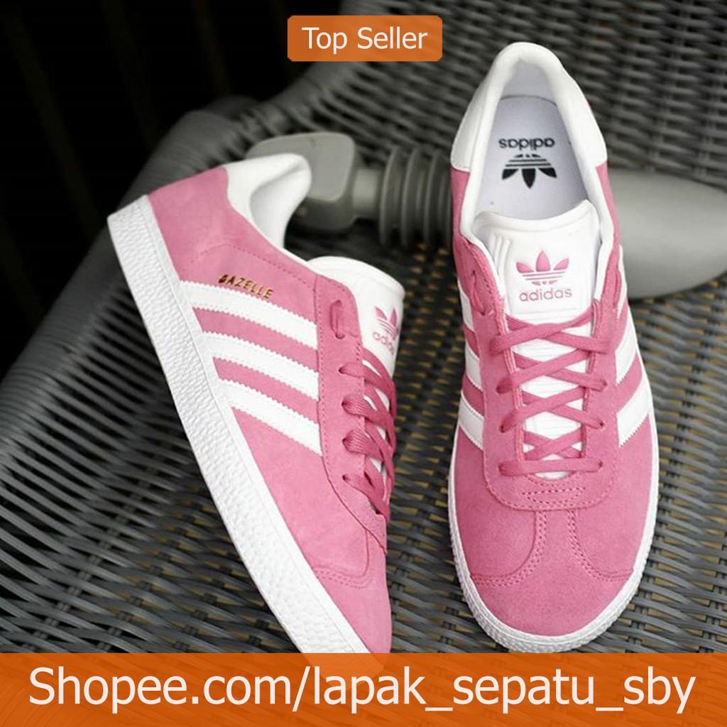 Sepatu Adidas Gazelle Pink List White Original