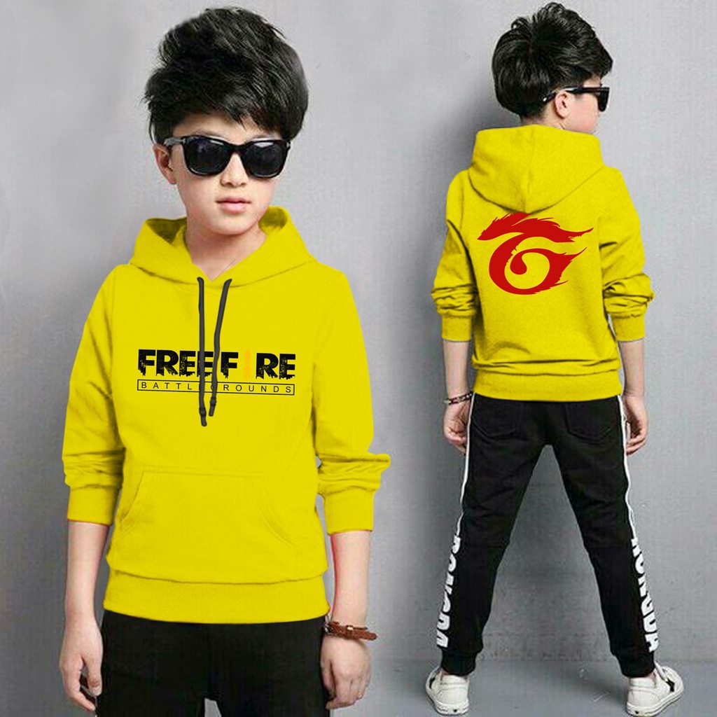 Jaket Anak Laki Laki/Jaket Anak Terbaru/Hoodie Anak Garena Anak Gaming Bahan Fleece Tebal 4-11 TAHUN