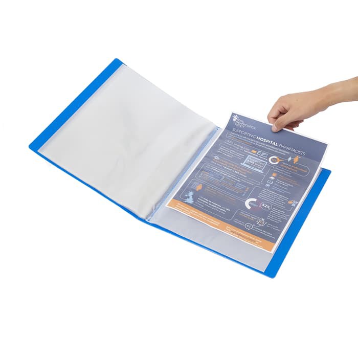 

Bantex Display Book 60 Pockets Folio Cobalt Blue #3187 11
