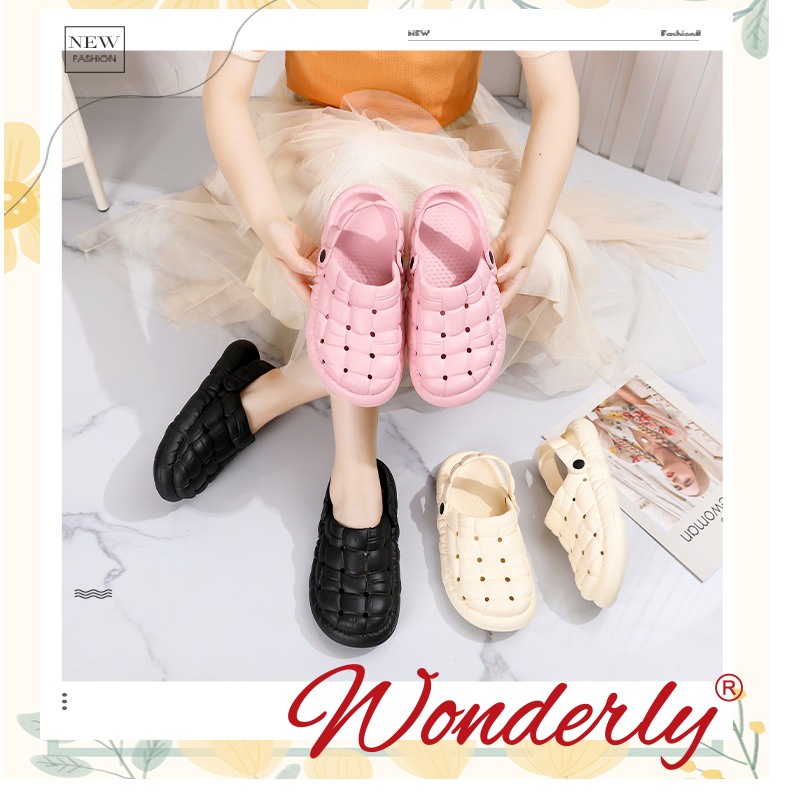 Sandal Crocs Wanita Jelly | Sendal Wanita Wonderly | 002-WL1