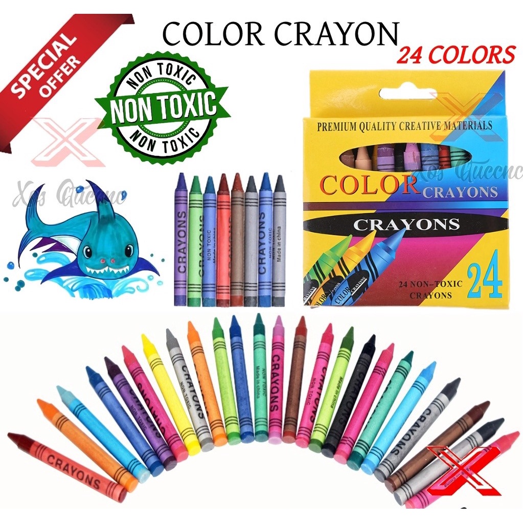 [DEASHOP] CRAYON KRAYON ISI 24 WARNA / PENSIL MEWARNAI 24 COLOR / CRAYON 24 COLOR / PENSIL WARNA NON TOXIC