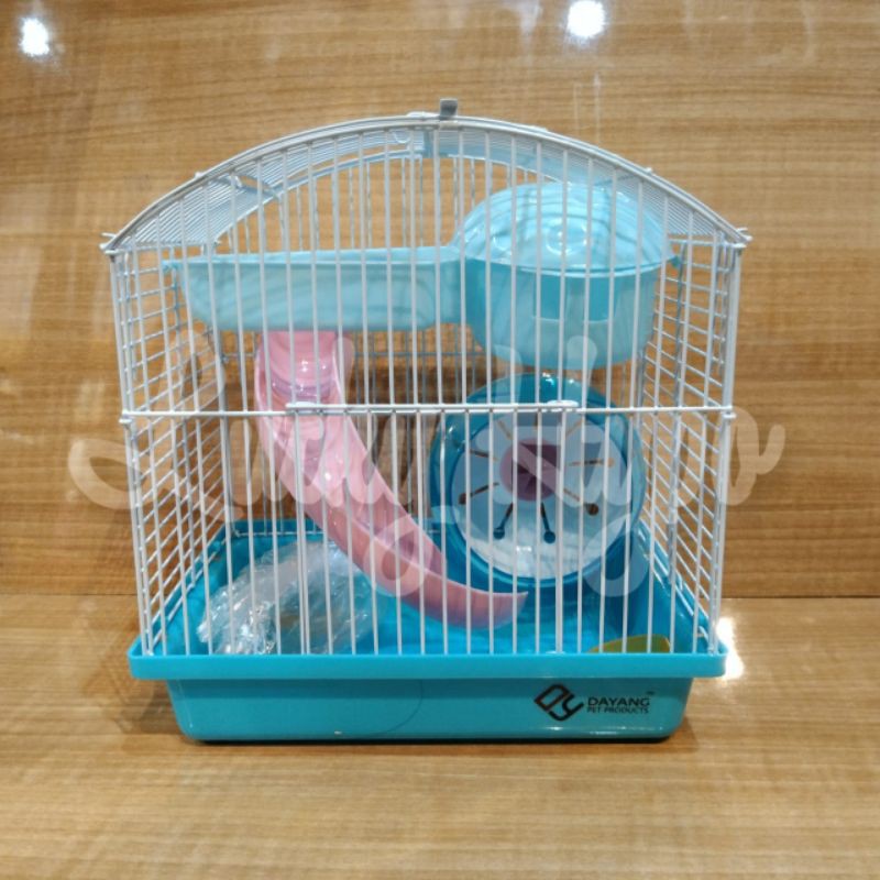 Kandang Hamster 1 Set Dayang 158 Hamster Cage Uk P22cm L16cm T25cm-Biru