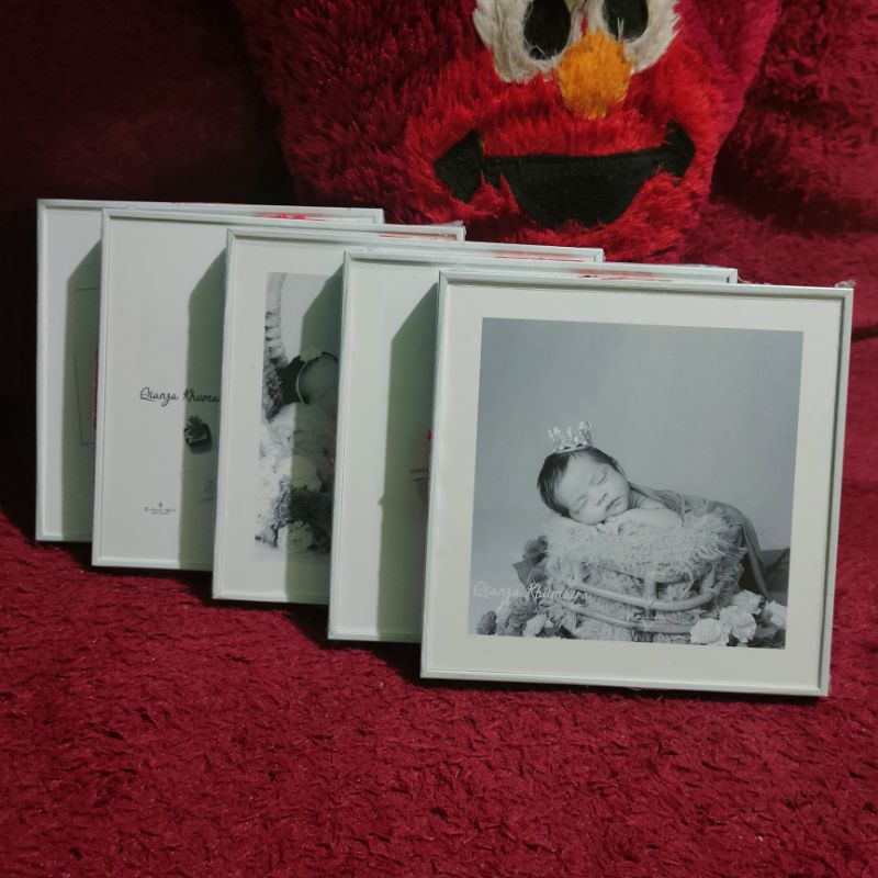 Photo Wall Premium / Cetak Foto Custom Plus Frame Blok 3D Ukuran Square 8R / 20x20 cm Tanps Paku tinggal tempel di dinding