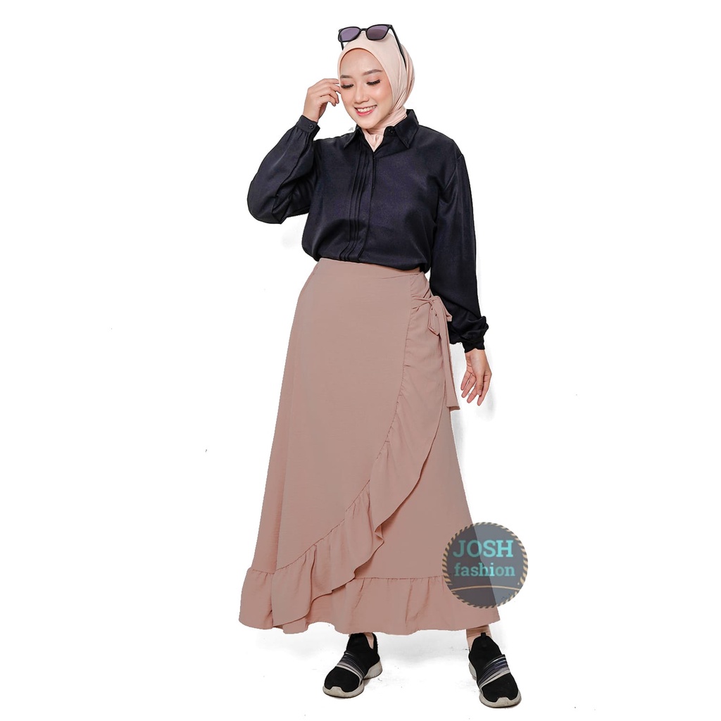 LESLEY SKIRT CRINGCLE//ROK RUMBAY TERBARU//ROK REMPEL WANITA