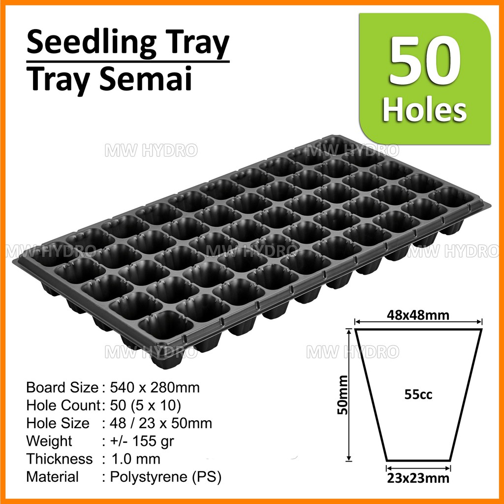 1 Dus Tray Semai / Seedling Tray - 50 lubang