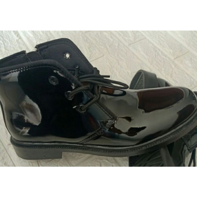 Sepatu PDH tali Resleting Mengkilap ( Sepatu PDH TNI/POLRI/Scurity)