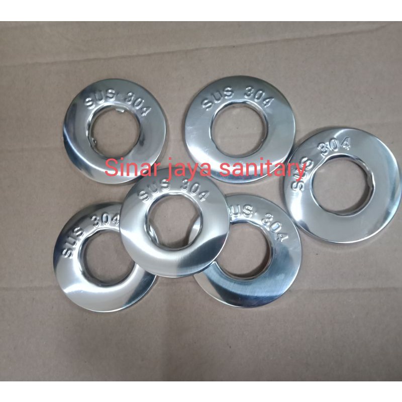 Ring penutup kran tembok stainless sus 304 / Penutup dinding kran / Ring kran